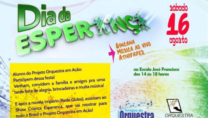 Associação de Amigos da Orquestra promove o Dia da Esperança em Ji-Paraná