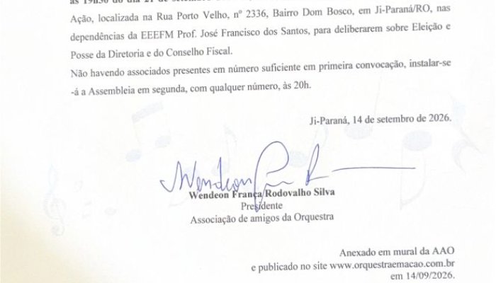 EDITAL DE CONVOCAÇÃO - Assembleia Geral Ordinária de Eleição e Posse da Diretoria e do Conselho Fiscal 